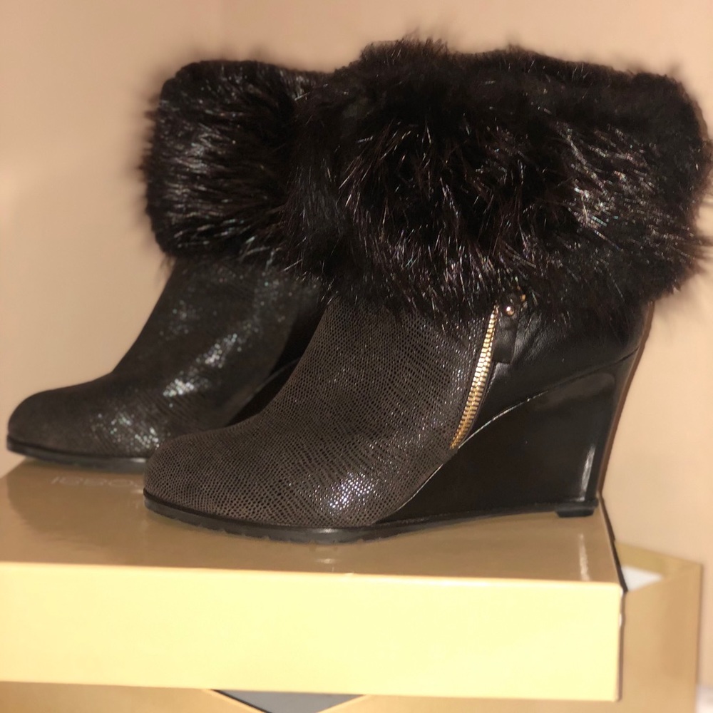 Sergio Rossi Fur Booties